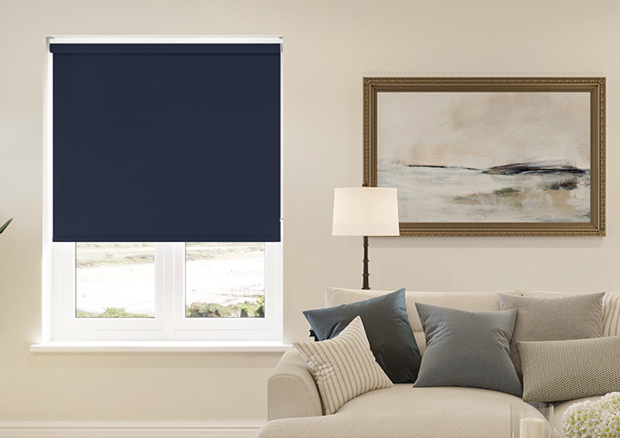 Florenza (Blackout), Midnight Blue - Twist&Fit Roller Blind - Image 3